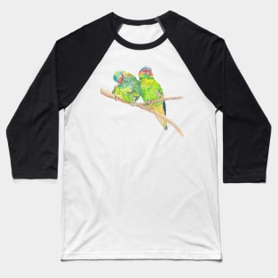 Musk lorikeet couple Baseball T-Shirt